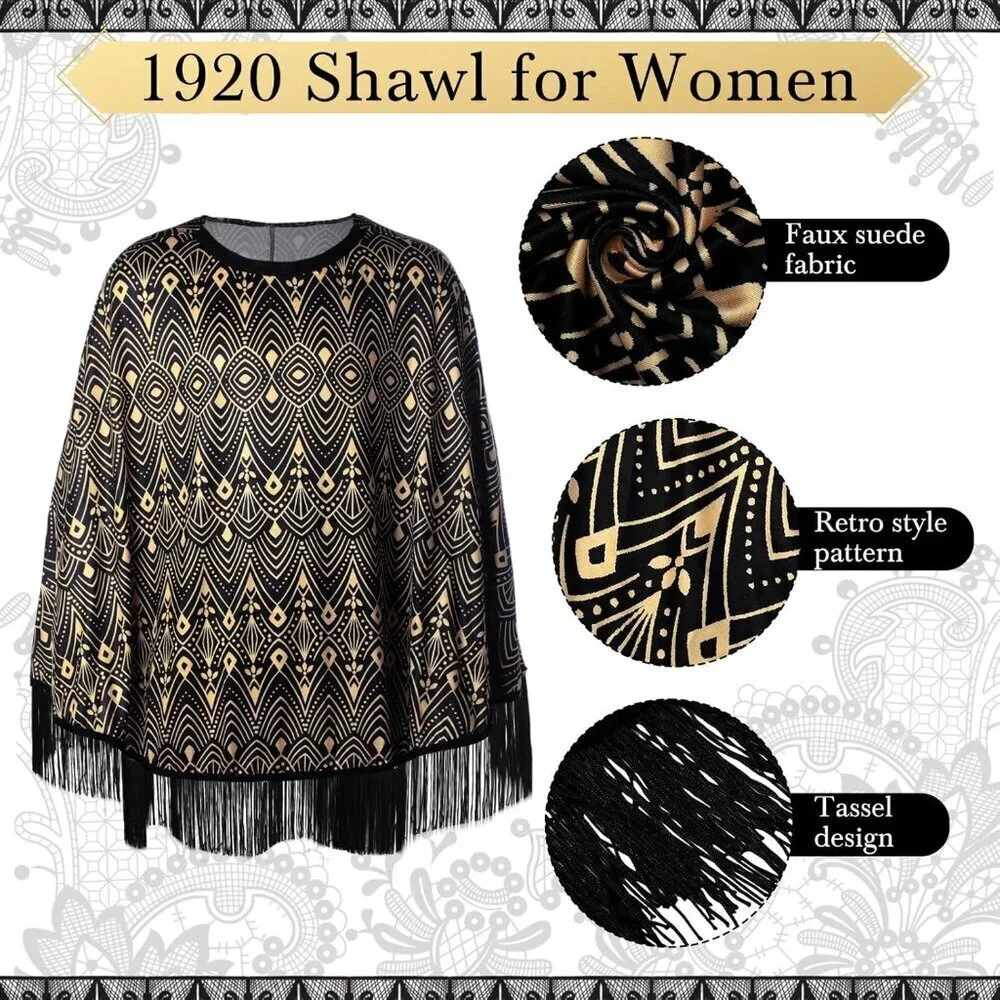 1920s Flapper Costume Accessories Set for Women Vintage Gatsby Party